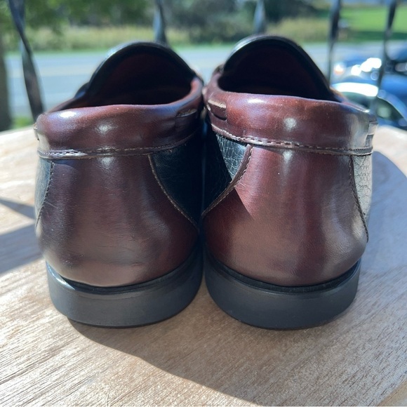 Allen Edmonds Loafers Mens Size 10D Nashua Brown/Black Leather Tassel - Picture 4 of 11